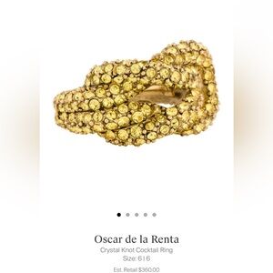Oscar de la renta knot ring